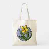Gebrandschilderde narcis tote bag (Achterkant)