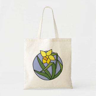Gebrandschilderde narcis tote bag