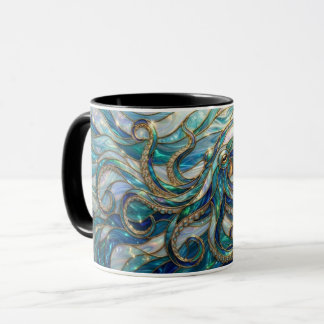 Gebrandschilderde Octopus Mok, Octopus Koffiemok Mok