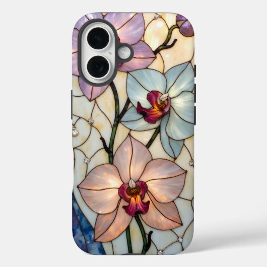 Gebrandschilderde Orchideeën Bloemen Case-Mate iPhone Case (Achterkant)