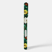 Gebrandschilderde rode turquoise bloemen Case-Mate iPhone case (Achterkant / Rechts)
