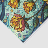 Gebrandschilderde Roos Decoupage Tissuepapier (Detail)