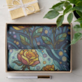 Gebrandschilderde Roos Decoupage Tissuepapier (Geschenk)