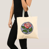 Gebrandschilderde Roos Tote Bag (Voorkant (product))
