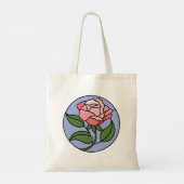 Gebrandschilderde Roos Tote Bag (Achterkant)