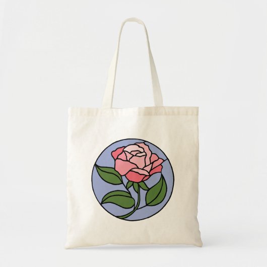 Gebrandschilderde Roos Tote Bag (Voorkant)