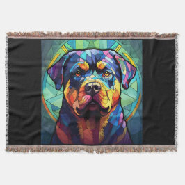 Gebrandschilderde Rottweiler Deken
