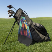 Gebrandschilderde Rottweiler Golfhanddoek (Groen)