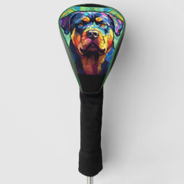 Gebrandschilderde Rottweiler Golfheadcover