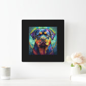 Gebrandschilderde Rottweiler  Vierkante Klok (Huis)