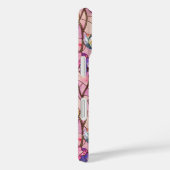 Gebrandschilderde roze paarse bloemen  Case-Mate iPhone case (Achterkant / Rechts)