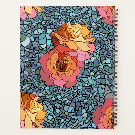 Gebrandschilderde Rozen Planner (Achterkant)