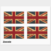 Gebrandschilderde Union Jack Britse vlag Rechthoekige Sticker (Vel)