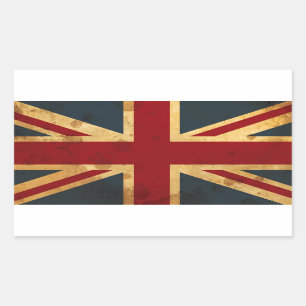Gebrandschilderde Union Jack Britse vlag Rechthoekige Sticker