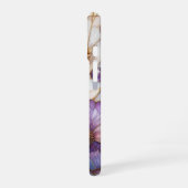 Gebrandschilderde violette bloem iPhone 16 hoesje (Linkerkant)