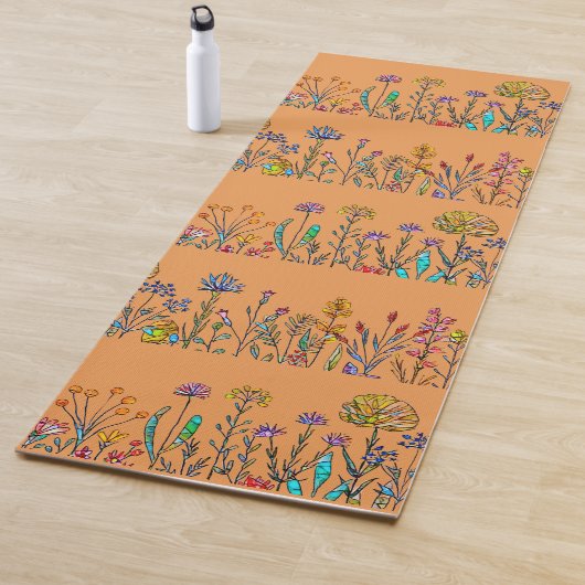 Gebrandschilderde Wilde Bloemen Yogamat (In situ)