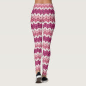 Gebreet Roze Zig Zag Leggings (Achterkant)