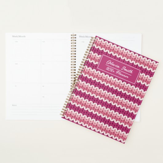 Gebreet Roze Zig Zag Planner (Display)