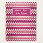 Gebreet Roze Zig Zag Planner (Voorkant)