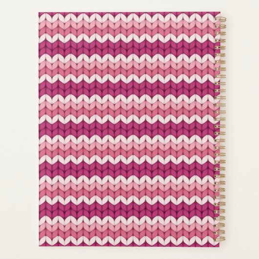 Gebreet Roze Zig Zag Planner (Achterkant)