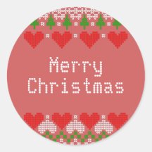  gebreid garen print X-Mas breipatroon rood