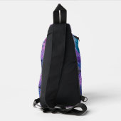 Gebreid Gemengd Paarse en Blauw Sling Bag (Achterkant)