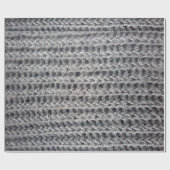 Gebreid grijs patroon cadeaupapier (Vlak)