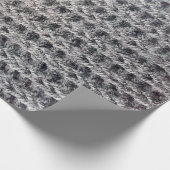 Gebreid grijs patroon cadeaupapier (Hoek)