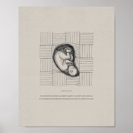 Gebreid in de baarmoeder van mijn moeder - Psalm 1 Poster (Voorkant)