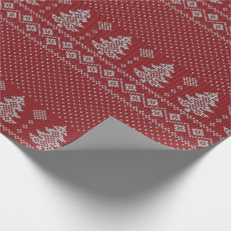 Gebreid Kerst Cozy Patroon Cadeaupapier