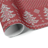 Gebreid Kerst Cozy Patroon Cadeaupapier (Rol Hoek)