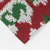 gebreid kerstboompatroon fleece deken (Hoek)