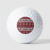Gebreid, Kerstmis, eekhoorns,  patroon. Golfballen (Voorkant)