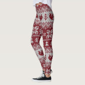Gebreid, Kerstmis, eekhoorns, patroon. Leggings (Links)