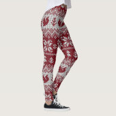 Gebreid, Kerstmis, eekhoorns, patroon. Leggings (Rechts)