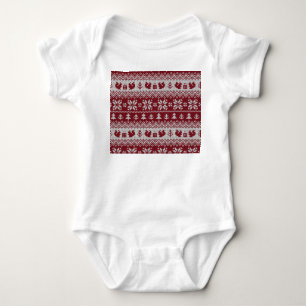 Gebreid, Kerstmis, eekhoorns, patroon. Romper