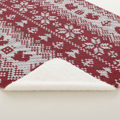 Gebreid, Kerstmis, eekhoorns,  patroon. Sherpa Deken (3/4)