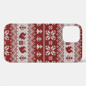 Gebreid Kerstmis vintage naadloos decoratief patro Case-Mate iPhone Case (Achterkant (horizontaal))