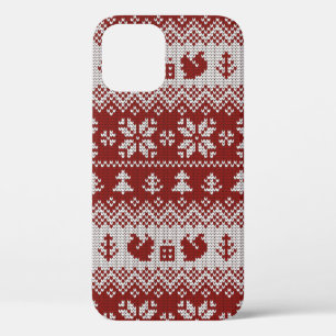 Gebreid Kerstmis vintage naadloos decoratief patro Case-Mate iPhone Case