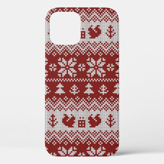 Gebreid Kerstmis vintage naadloos decoratief patro Case-Mate iPhone Case (Achterkant)