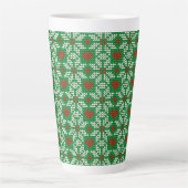 Gebreid kerstpatroon latte mok (Voorkant)