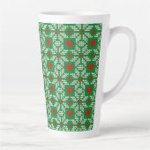 Gebreid kerstpatroon latte mok (Rechts)