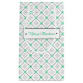 Gebreid kerstpatroon met cadeautas (Voorkant)