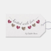 Gebreid met liefde bunting hart label cadeaulabel (Voorkant (Horizontaal))