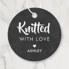 Gebreid met Liefde, Handgemaakt Gift Label, Chalkb Bedankjes Labels