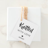 Gebreid met Liefde, Handgemaakt Gift Label, Kraft Bedankjes Labels (In situ)