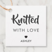 Gebreid met Liefde, Handgemaakt Gift Label, Kraft Bedankjes Labels (Voorkant)