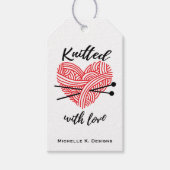 Gebreid met liefdeskleding / handgemaakte zorgwerk cadeaulabel (Voorkant)