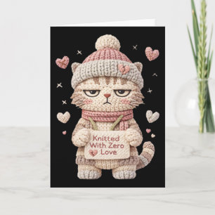 Gebreid met nul liefde Funny Anti Valentijn Introv Kaart
