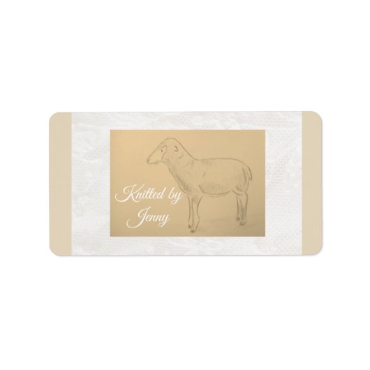 Gebreid met schapenpapier etiket (Voorkant)